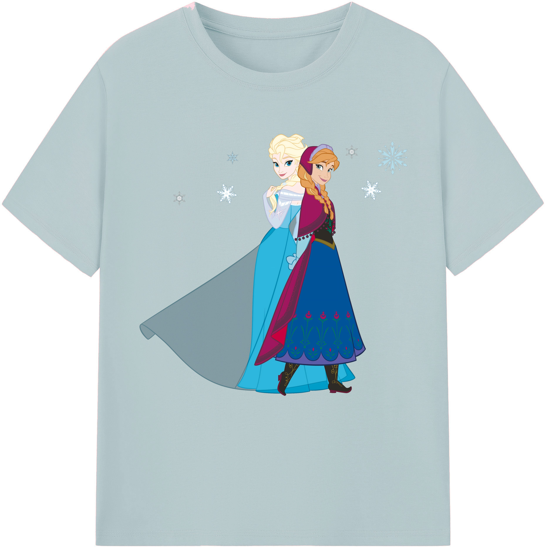 （画像用） アナと雪の女王 アンナ エルサ Frozen Anna Elsa 綿100％半袖Tシャツ（フロントプリント）
